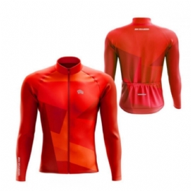CAMISA BIKE WEAR MASCULINA MANGA LONGA BLOCK VERMELHA